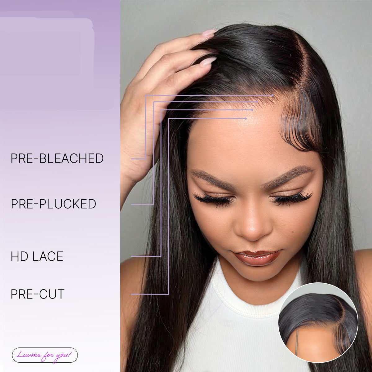 All-Day Comfort Glueless Wig – 7x6 HD Lace, Natural & Easy Fit