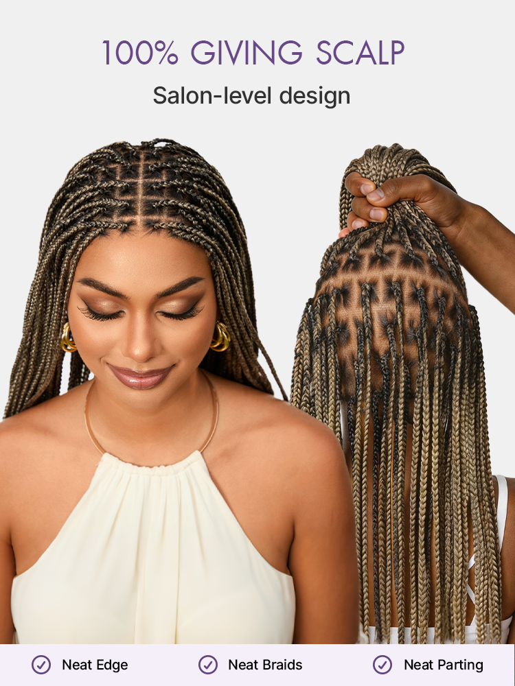 🔥Last Day:81% Off🔥Salon Braids HD Lace Knotless Wig