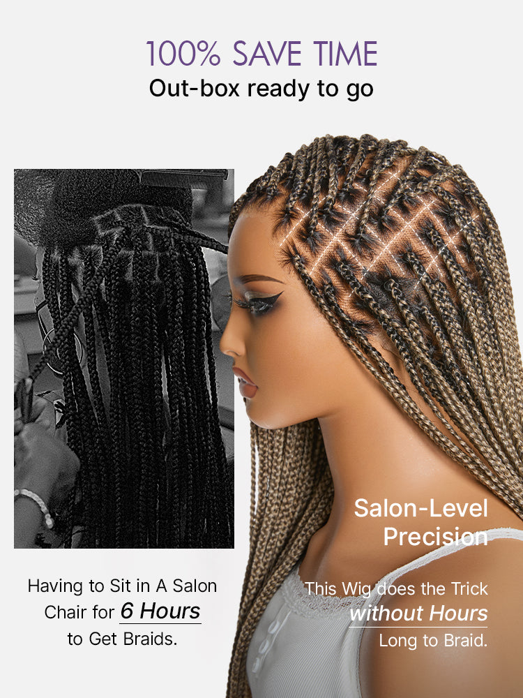 🔥Last Day:81% Off🔥Salon Braids HD Lace Knotless Wig