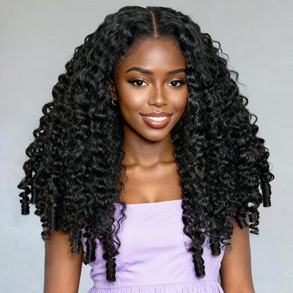 Wear & Go Burmese Curly Wig — HD Lace, Natural Melt, Zero Glue Needed 💖