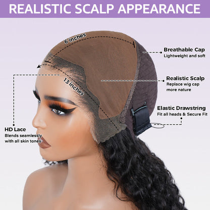 Wear & Go Burmese Curly Wig — HD Lace, Natural Melt, Zero Glue Needed 💖