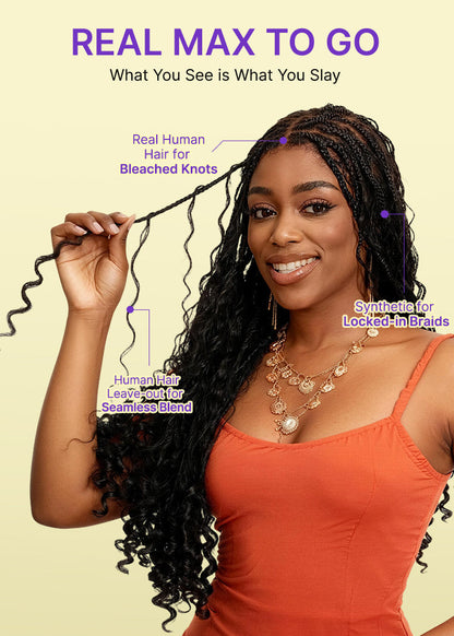 🔥Last Day:81% Off🔥Salon Braids HD Lace Knotless Wig