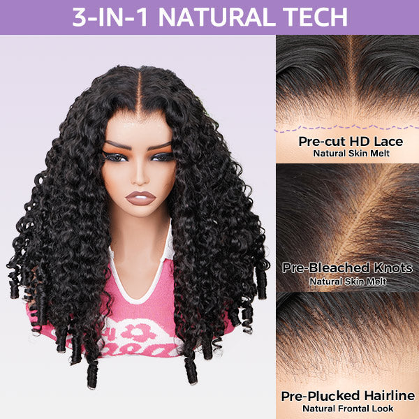 Wear & Go Burmese Curly Wig — HD Lace, Natural Melt, Zero Glue Needed 💖