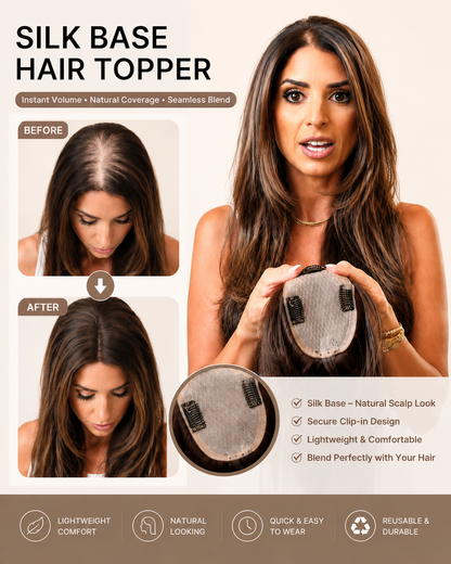 🔥 Last Day — 90% OFF Silk Base Hair Topper